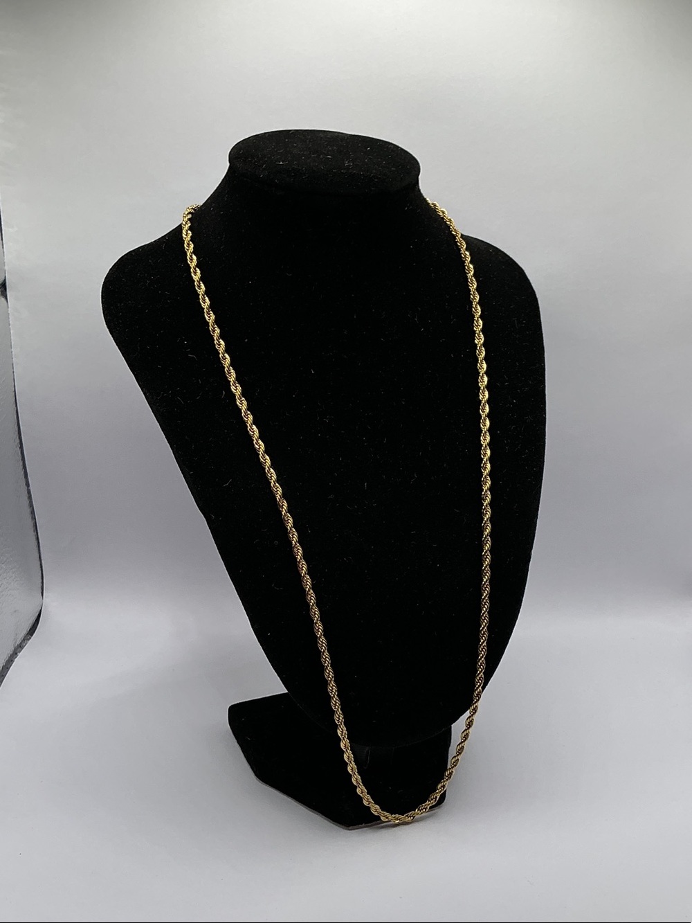 Gold Rope Chain Necklace - Elegant Jewelry 3mm x 22 inch